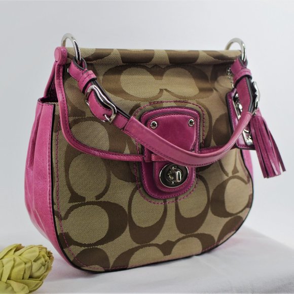 Coach Handbags - COACH Willis Poppy Signature Crossbody Bag